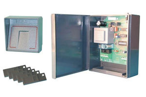 Pack contrôle d’accès: lecteur de clés boîtier métal + 5 clés magnétiques pour tout automatisme - barrière levante