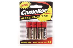 Lot de 4 Piles  alcaline AA - LR6 - 1.5V - 2600mAh