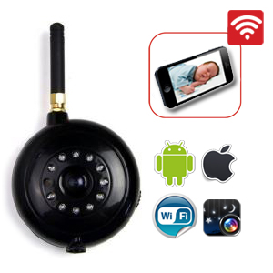 Caméra coulour sans fil CMOS 1/4" - compatible avec iPad - iPhone - Android - WIFICAM