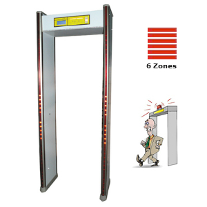 Portique scurit - dtection de mtaux - 6 zones