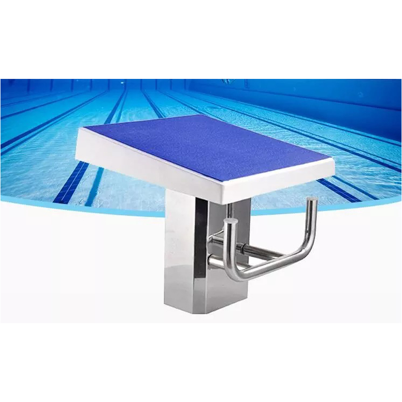 Plateforme de dmarrage de piscine, bloc de dmarrage pour piscine - antidrapante, acier inox, fibre de verre, 50 x 50 x 47 cm