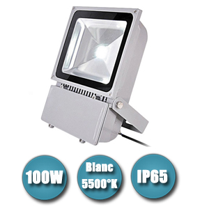 Projecteur clairage  Led 6300 Lumens - 100W blanc froid 220v - tanche IP65 aluminium 