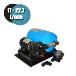 Groupe pompe surpresseur Flojet avec rservoir 12 Volts 17  22,7 L/min 2,8 bars