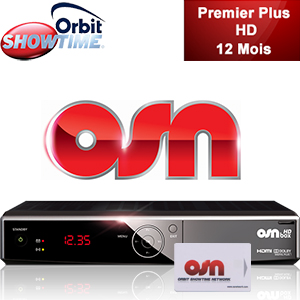 Abonnement Arabe Orbit Showtime Premier Plus HD - 85 chaînes - 12 mois + Décodeur HD Box officiel