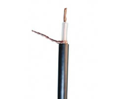 Câble coaxial noir 75 ohm -  Ø6mm - 100m