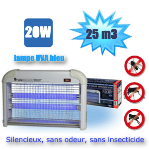 Tue insectes électrique - 2 lampes UV - 20W - 25m3