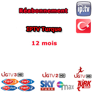 Réabonnement IPTV sans parabole Chaînes Turque - 12 mois