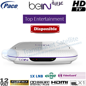 Rcepteur Pace DZS3000NBS avec abonnement beIN Arabia - Access + Top Entertainment - 12 mois via ESHAILSAT 25.5 E / Nilesat 7 W