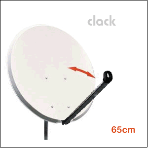 Parabole en Acier 65 cm (66 x 60 cm) - Click Clack - Gris Clair