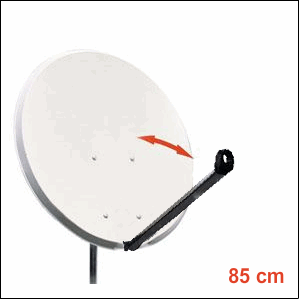 Parabole en Acier 85 cm (80 x 73 cm) - Gris Clair - click clack