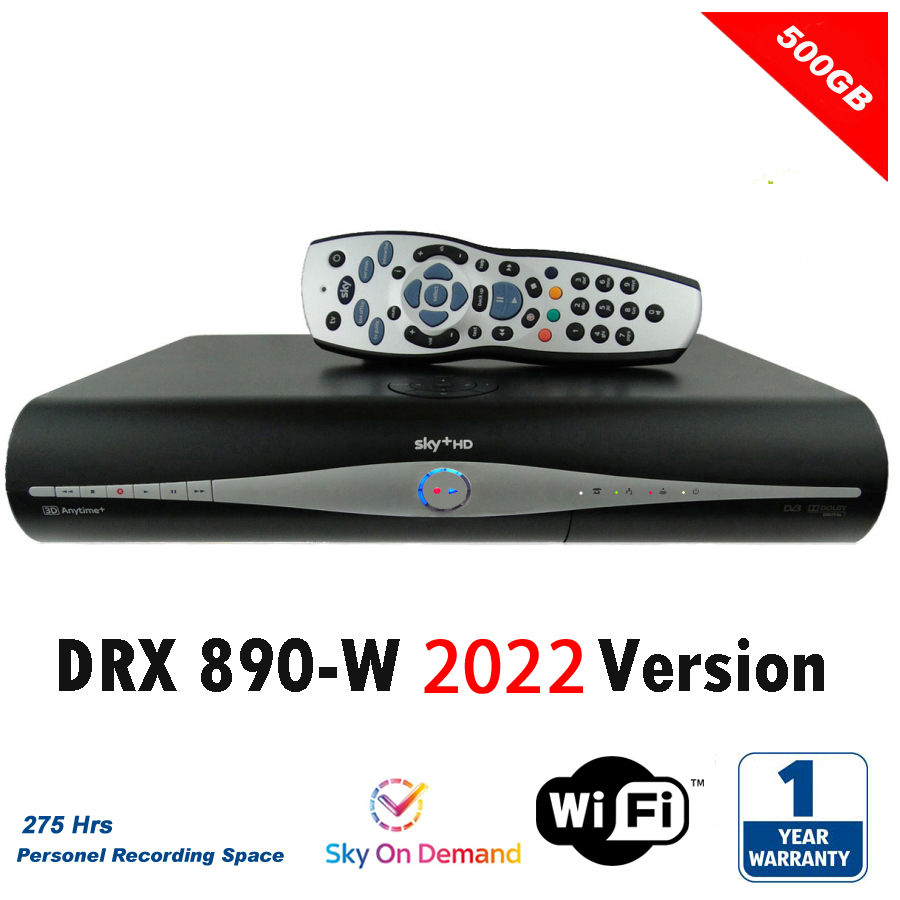 Récepteur Boitier SKY+HD BOX WIFI - DRX 890W - Nouveau Disque Dur 500GB (250H) - Garantie 1 an, plus de 70 chaînes HD