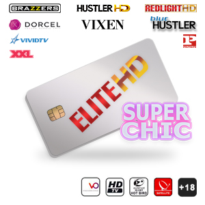 Carte Elite HD Super Chic 14 chaînes 12 mois TV Adulte Abonnement International Satellite Hot Bird Astra Dorcel XXL Brazzer