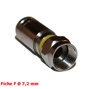 Fiche F à compression Ø 7,2 mm CX1 pour câble 19/17 V - RG6
