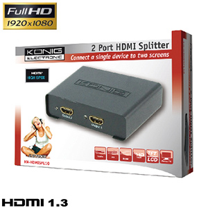 Répartiteur HDMI 2 sorties - FULL HD 1080p - Compatible HDCP -  Indicateur LED