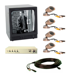 Kit surveillance N/B - 4 Cam�ras N/B CDD 1/3
