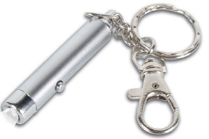 Mini torche  LED - porte-clefs - blanc