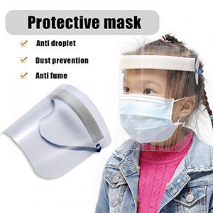Masque visière bouclier transparent enfant anti-eclaboussure anti-poussière