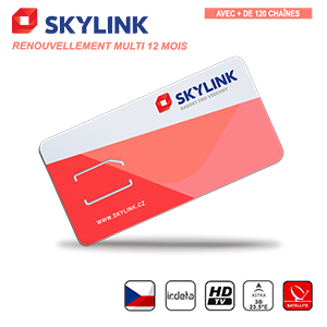 Renouvellement Abonnement TV Skylink Multi 12 Mois République Tchèque Czech via Sat Astra Seulement Compatible Récepteur Irdeto