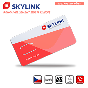 Renouvellement Abonnement TV Skylink Multi 12 Mois Rpublique Tchque Czech via Sat Astra Seulement Compatible Rcepteur Irdeto