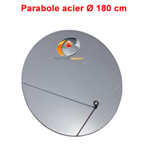 Parabole Offset en Acier galvanis 180 cm (195 x 180 cm) Gris clair