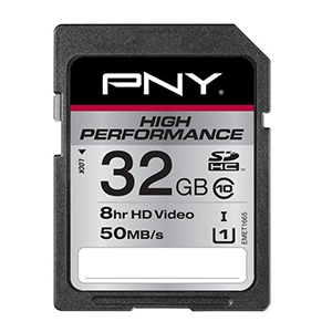Carte mémoire SD PNY SDHC Performance 32 Go - Classe 10