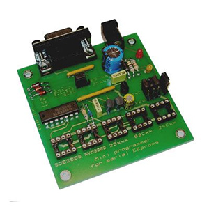 Programmateur SER-01 d’EEPROMS série 24Cxx/93Cxx/25xxx, supports DIP8, port série