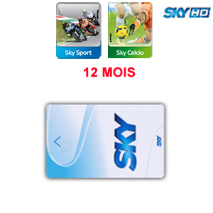 Abonnement Sky Italia HD 2 Bouquets (Sky TV + Sport + Calcio) 12 mois via Hotbird 13° E