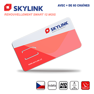 Renouvellement Abonnement TV Skylink Smart 12 Mois Rpublique Tchque Czech via Sat Astra Seulement Compatible Rcepteur Irdeto