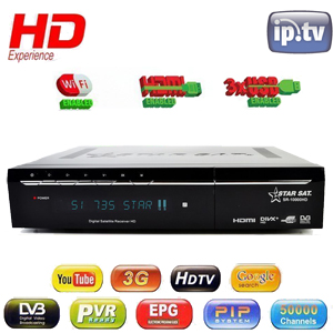 Starsat SR 10000 HD - Terminal numérique HD et IPTV- 3x USB - PVR - 3G - Wifi- Ethernet + Cordon HDMI offert