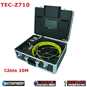 Camra vido dinspection de tuyau endoscope - canalisation conduit debouchage - couleur - USB - 20m - TEC-Z710