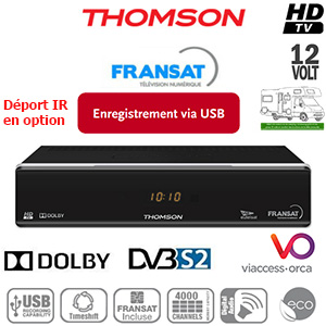 THOMSON THS805 HD - 12Volts - PVR via USB - Dport IR en option - HDMI - Pritel - Terminal numrique HD avec carte Viaccess Fransat  vie sur Atlantic Bird 3 + Cordon HDMI offert