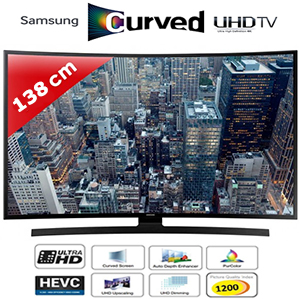 TV LED 55’’ (138 cm) - Incurvé - UHD/4K - Smart TV - 1200PQI - Samsung UE55JU6640