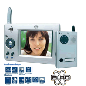 Portier vid�o  couleur sans fil ecran 3.5