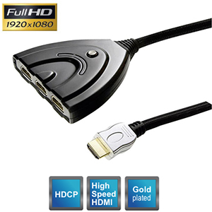 Commutateur HDMI 1.3 automatique 3 entrées/1 sortie - Full HD 1080p - compatible HDCP