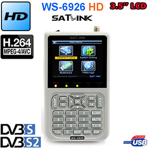 Mesureur de Champ Satellite HD DVB-S et DVB-S2 SATLINK WS 6926 - écran TFT LCD de 3.5