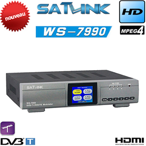 Modulateur numrique HD DVB-T Satlink WS 7990 - 4 Voies - cran LCD 2,4