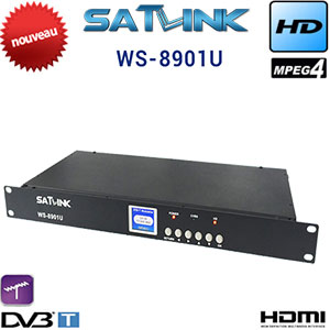 Modulateur numrique HD DVB-T Satlink WS 8901U - 1 Voie - cran LCD 1,7