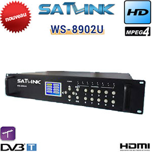 Modulateur numrique HD DVB-T Satlink WS 8902U - 8 Voies - cran LCD 2,4