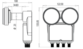 LNB Monobloc Quad 6 Black Pro