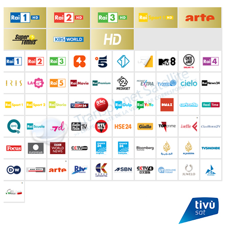 Pack abonnement italien TIVU sat