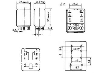 RELAIS ELECTRIQUE 12Vcc Bobine 160 ohms