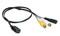 Cble pour camra - femelle 4PIN - 2 x femelle RCA - femelle DC