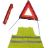 Kit de gilet de scurit jaune fluo 2 bandes avec triangle de pr-signalisation