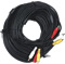 CORDON 50m 2 RCA MALE vers 2 RCA MALE + ALIMENTATION