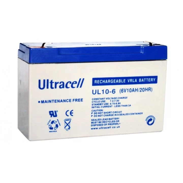 Batterie plomb tanche - Ultracell UL10-6 - 10Ah 6V