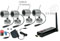 Kit 4 camras couleur sans fil CMOS 1/3 - 380 lignes TV - 2.4Ghz - IR + Mini rcepteur DVR USB